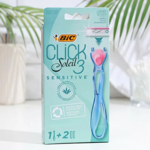 BIC станок д/бритья Жен. КЛИК-3 Sensitive +2кассеты