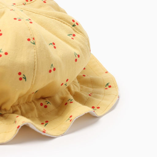 Панама детская MINAKU «Вишенка», размер 46, белая/жёлтая