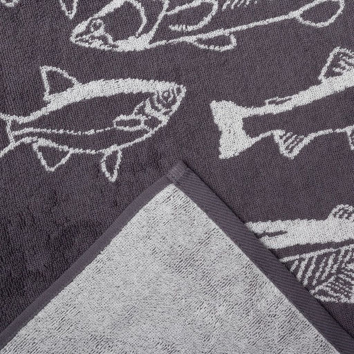 Полотенце махровое Этель «Лучший рыбак», 50×90 см, 100% хлопок, 420 г/м², серое