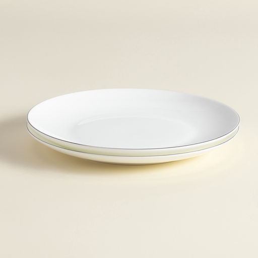 Тарелки SL Home «Каскарон», d=20 см, набор 2 шт., костяной фарфор, белые