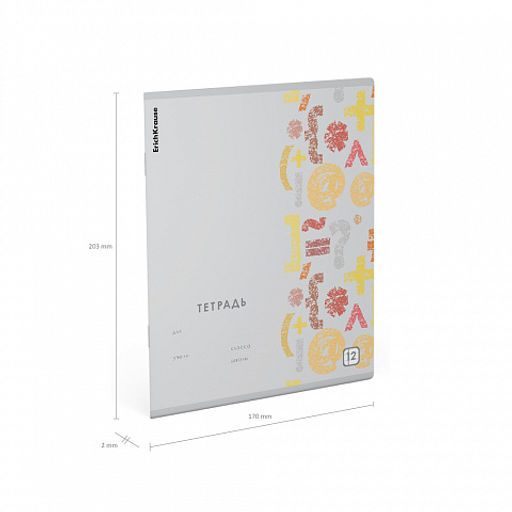 Цена за 10 шт. Тетрадь школьная ученическая ErichKrause Metrica, 12 листов, клетка (в плёнке по 10 шт.)_MIX-PACK  фото 10