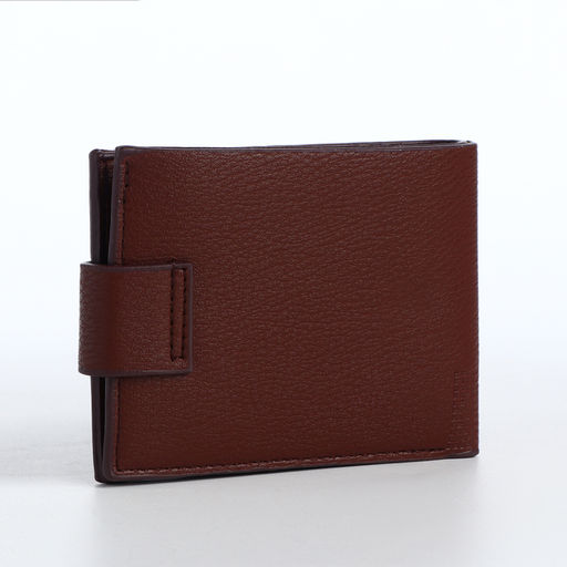 Портмоне мужское на магните, отдел для карт, монет, коричневое