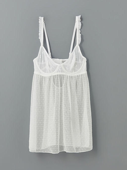 Balenli Dolgusuz Dantelli Babydoll
