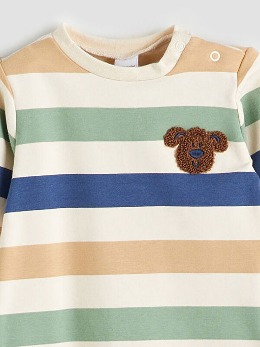 Bisiklet Yaka Nak??l? Erkek Bebek Tulum