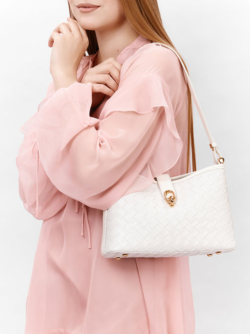 LACCOMA сумка AC573-бежевый эко кожа хлопок  фото 5