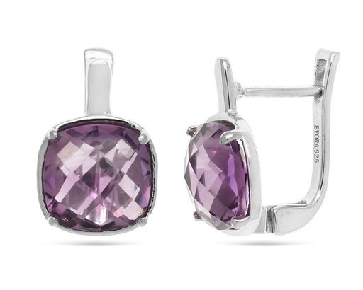 Серьги, аметист, Остров