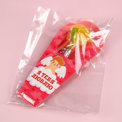 Цена за 2 шт. Леденец Я тебя люблю роза, вкус: фруктовый, 13 г. - Simaland фото 5