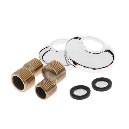 Смеситель для ванны Accoona A6482G, двухвентильный, белый/хром