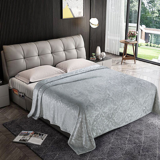 Плед Велсофт Жаккард - Серый 150х205