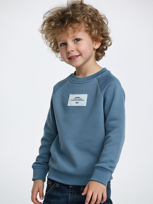 Свитшот с нашивкой 22-0968 черный - Mini maxi фото 6