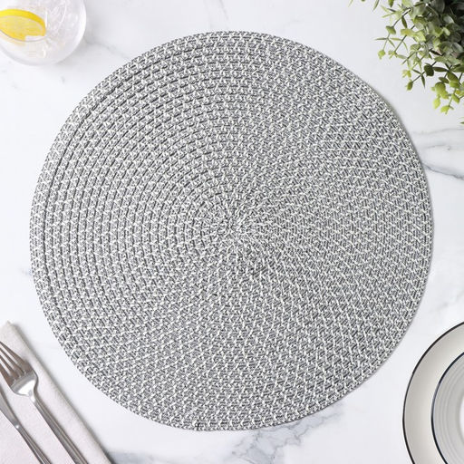 Набор салфеток сервировочных на стол Доляна Рэй, 4 шт, d=38 см, цвет серый  фото 7