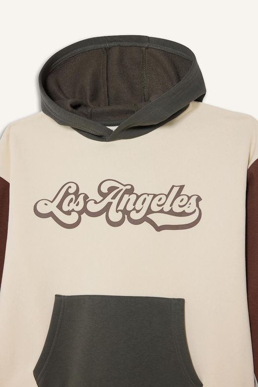 Oversize Kap__onlu Pamuklu Bask_l_ Sweatshirt Erkek _ocuk - Defacto фото 7