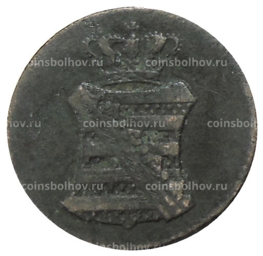 Монета 1 пфенниг 1833 года G Германские государства  Саксония