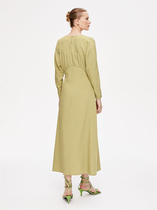 Платье с V-образным вырезом 422.050095/Оливковый