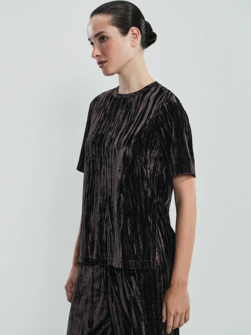 Футболка с коротким рукавом из бархата / Zarina