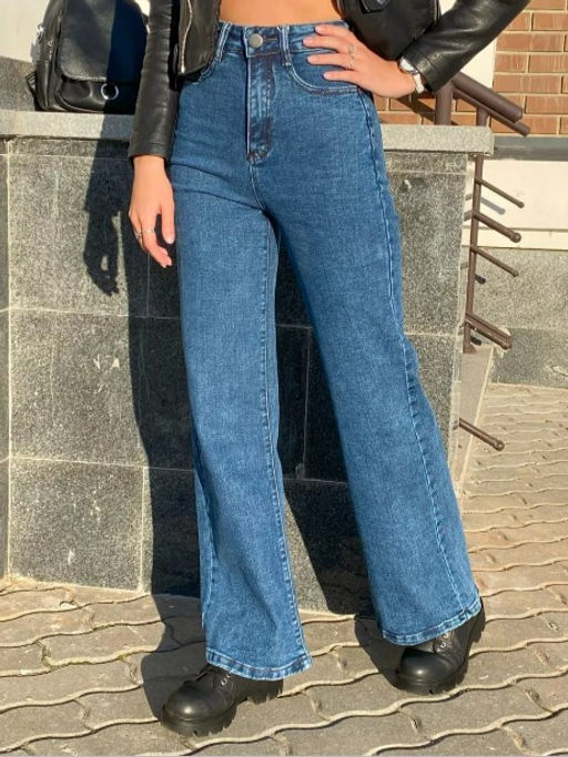 Джинсы трубы широкие палаццо прямые