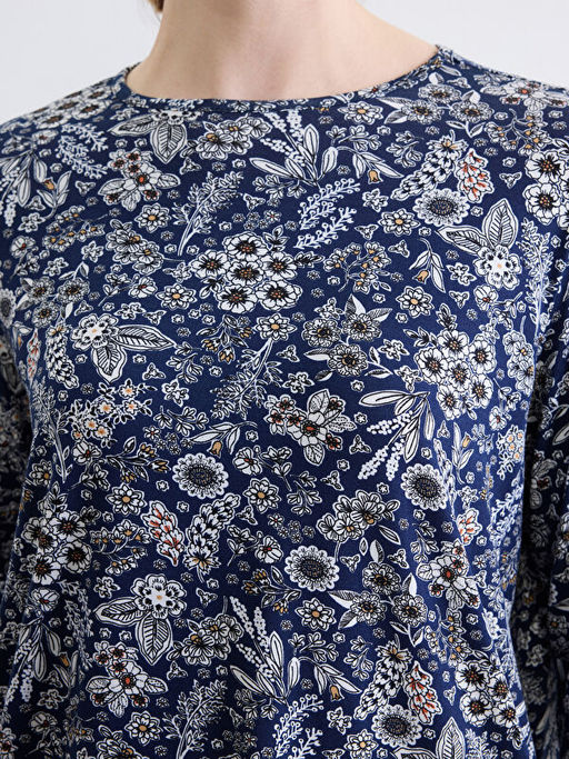 Bisiklet Yaka Desenli Kad?n Ti??rt