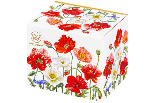 Сахарница 400 мл 15*10*11,5 см Маки + ложка NEW BONE CHINA - Elan gallery фото 8
