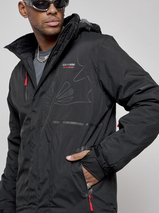 Горнолыжный костюм мужской зимний черного цвета 6306Ch - Leifensh фото 10