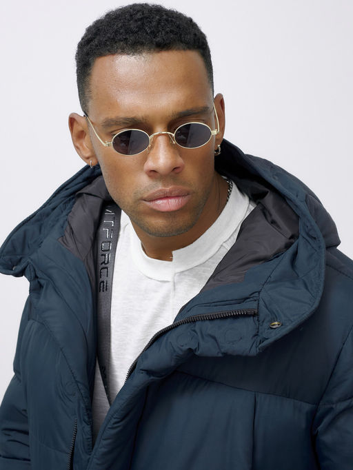 Парка MTFORCE мужская зимняя модная удлиненная спортивная темно-синего цвета 2416_1TS фото 14