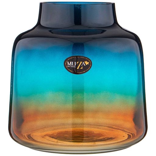 ВАЗА LEONA BLUE AMBER ВЫСОТА 20 СМ