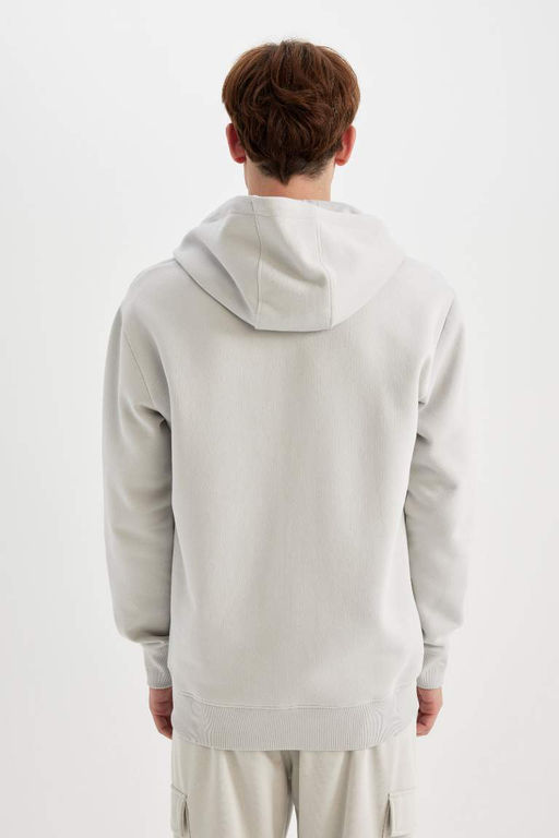 Кардиган-толстовка с капюшоном и мягкой подкладкой стандартного кроя - Defacto фото 8