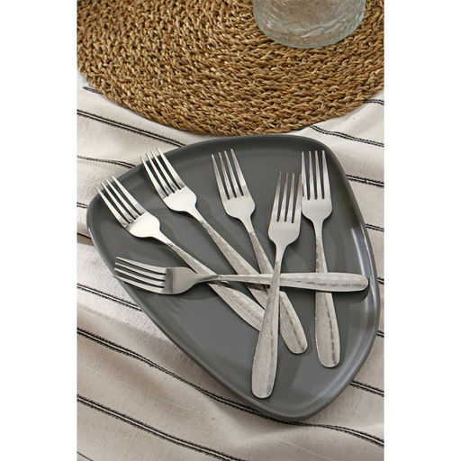 Набор вилок столовых Доляна Ромб, h=20,5 см, 6 шт, цвет серебряный  фото 2