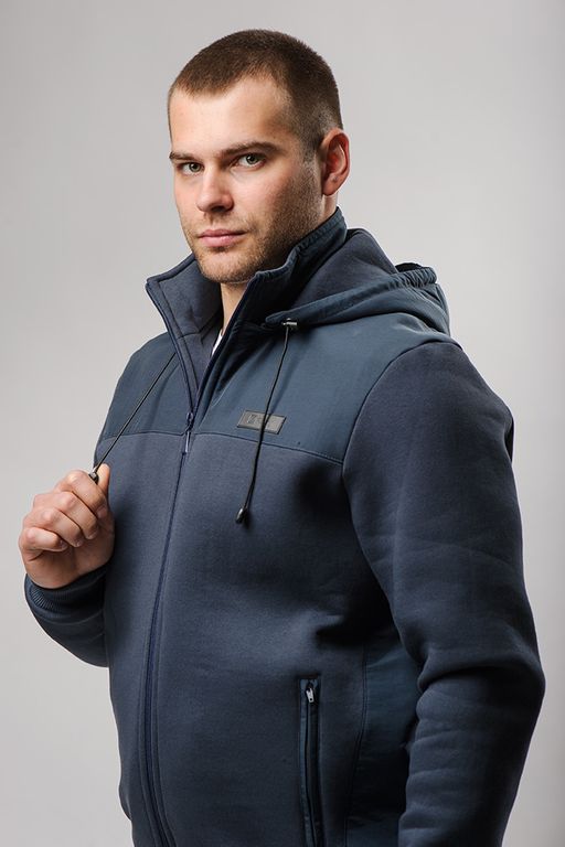 Толстовка М-1440: Футер 3-х ниточный с начесом Графит - Relay фото 2