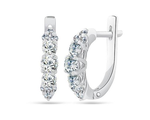 Серьги из серебра куб.циркон., В10-0207