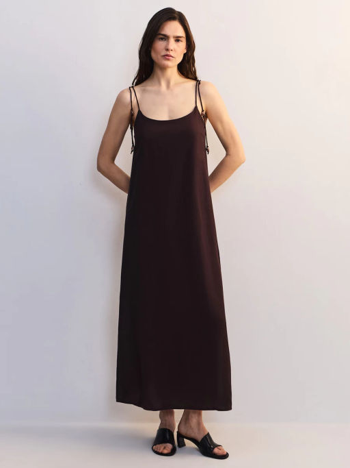 Сарафан изо льна с декоративными бусинами ZR2605012903-27 / Zarina