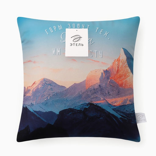 Подушка декоративная Этель Горы зовут 40х40 см, велюр, 100% п/э фото 5