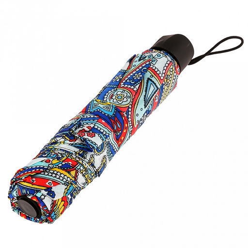 Зонт механический Марта Восточный ткань эпонж (полиэстер), 8 лучей, д/купола 96см, 3 сложения, 24см в сложенном виде, обрезиненная ручка, 275гр (Китай) - Домашняя мода фото 4