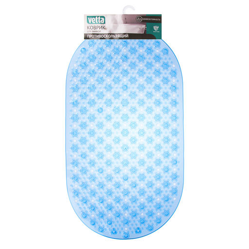 Коврик для ванной противоскользящий ПВХ, 67*37см Сфера прозрачный арт. 403-046 VETTA