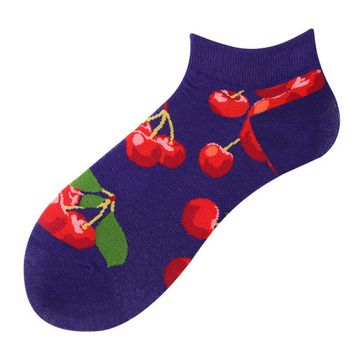 Короткие носки р. 37-44 Summer Вишня - Krumpy фото 4