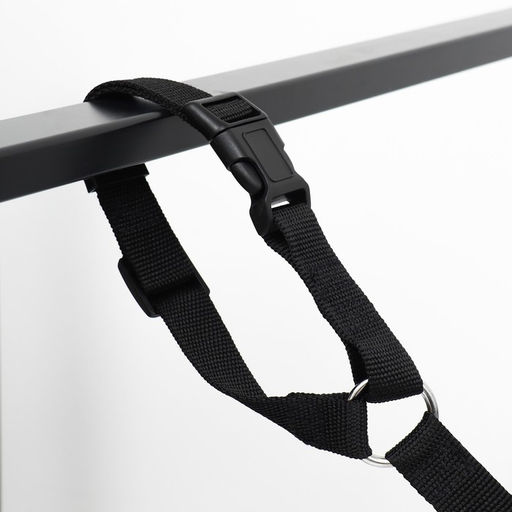 Поводок с универсальной ручкой-креплением, ширина 2,5 см, чёрный - Пижон фото 6