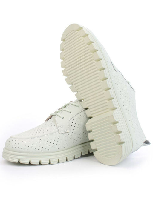 03-PDD161-3 LT. GREEN Полуботинки женские (натуральная кожа)