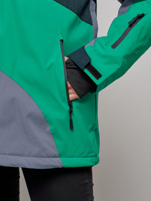 Горнолыжный костюм женский большого размера зимний черного цвета 02308Ch - Mtforce фото 10