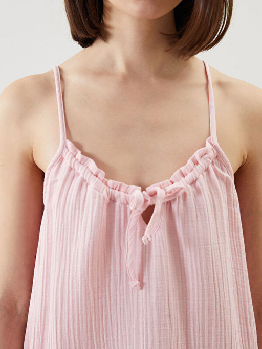 V Yaka Dokulu Ask?l? Kad?n Gecelik