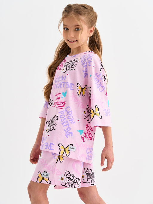 Розовая пижама для девочки с принтом - Kogankids фото 30