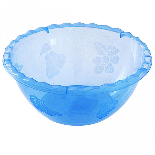 Миска пластмассовая "Лидия" 3л, д25см, h11см, цвета микс (Россия)