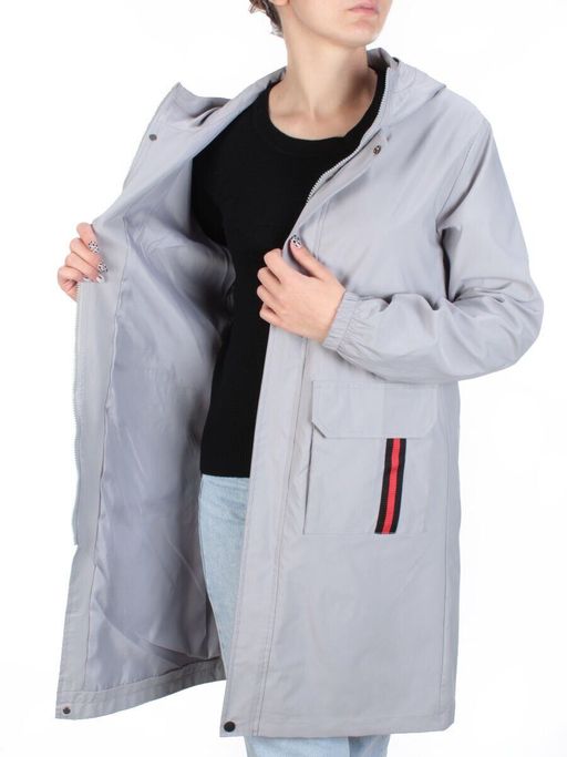 908 GRAY Ветровка женская NANOGUE (100% полиэстер) - Фабричный китай фото 8