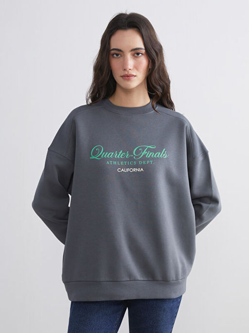 California Bask?l? Oversize Kad?n Kal?n Sweatshirt