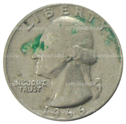 25 центов (1/4 доллара) 1966 года США