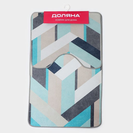Коврики для ванной и туалета Доляна Свэч, 2 шт: 50?80 см, 40?50 см  фото 5
