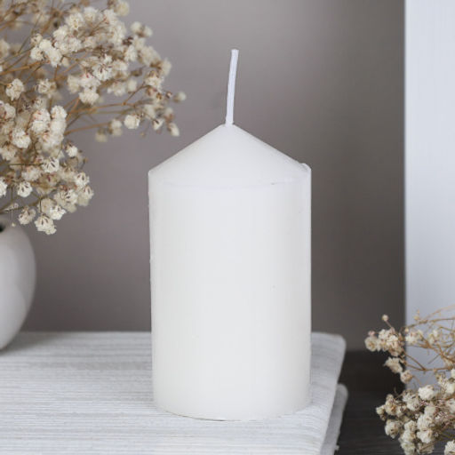 Свеча столбик белая 3 штуки набор / SN3-3 /уп 15/d-5,5 см h-10/15/20 - ГалеонТрейд фото 2