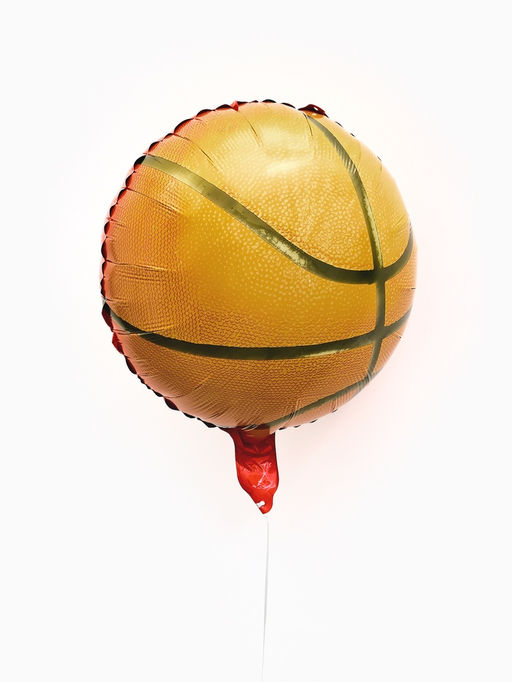 Воздушные шары фольгированные 17" круг "Баскетбольный мяч" набор 5 штук