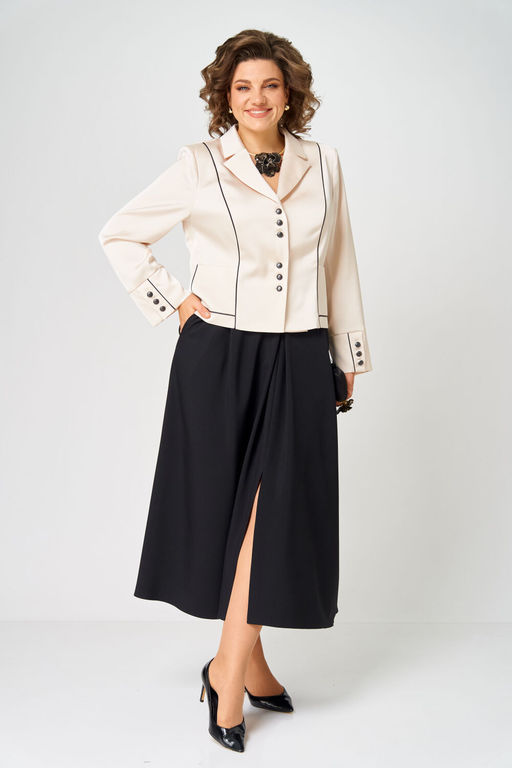 Костюм Aira Style 24134 молочно-черный