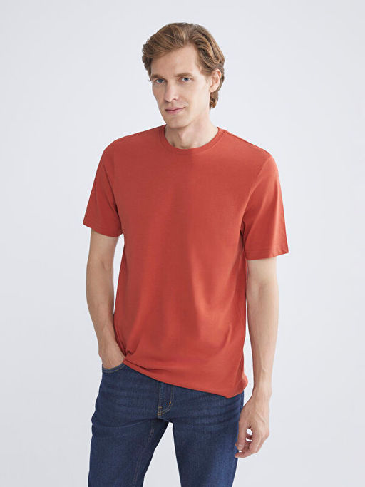 Bisiklet Yaka Penye Erkek Ti??rt