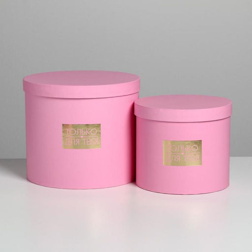 Набор коробок для цветов 5 в 1, упаковка подарочная, Нежность, 14?14?13 см - 22?22?19.5 см