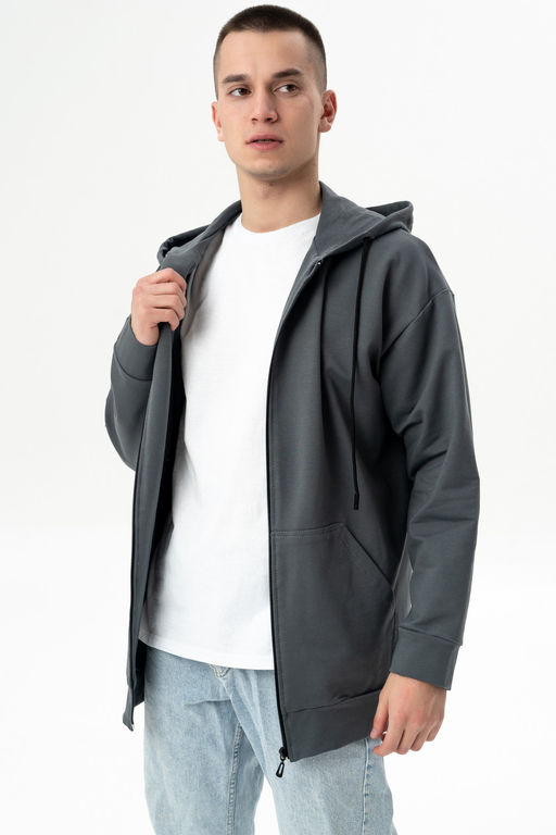 Куртка толстовка мужская из мягкого хлопкового футера